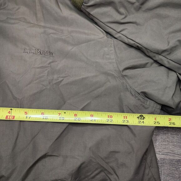 Vintage LL Bean Bomber Jacket Fleece Lined Mens XL Olive Military Green - Picture 11 of 12